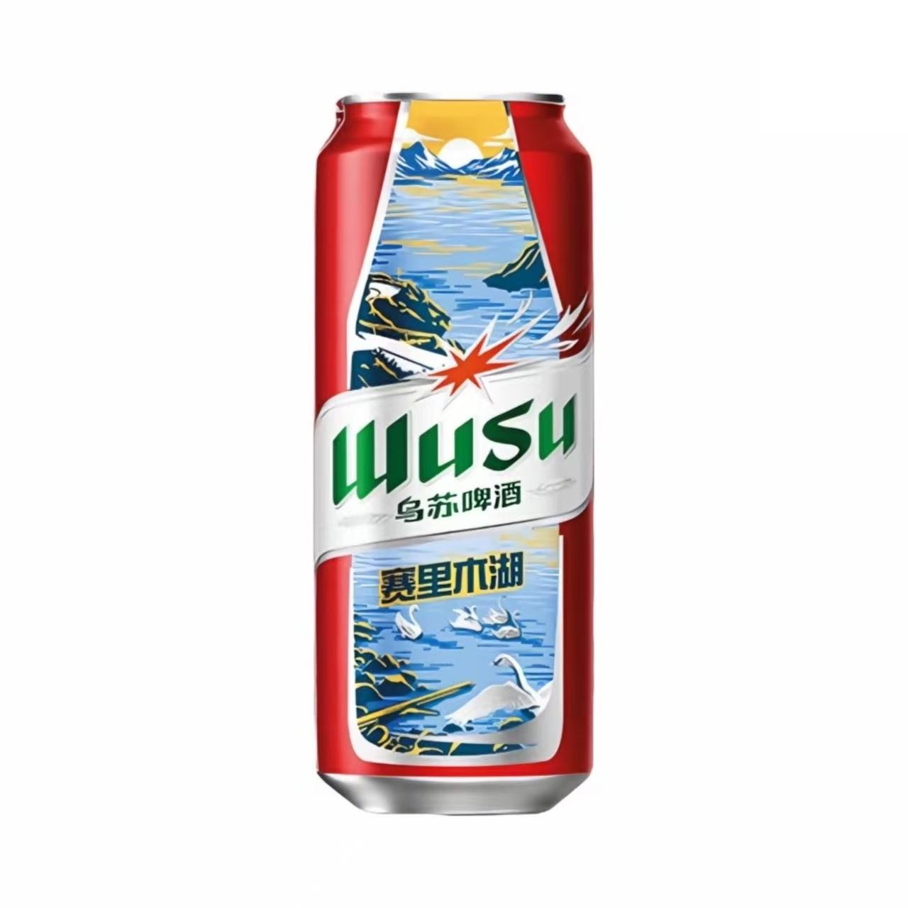 乌苏 新疆大红乌苏赛里木湖 美式淡拉格啤酒 11.0°P 500ml