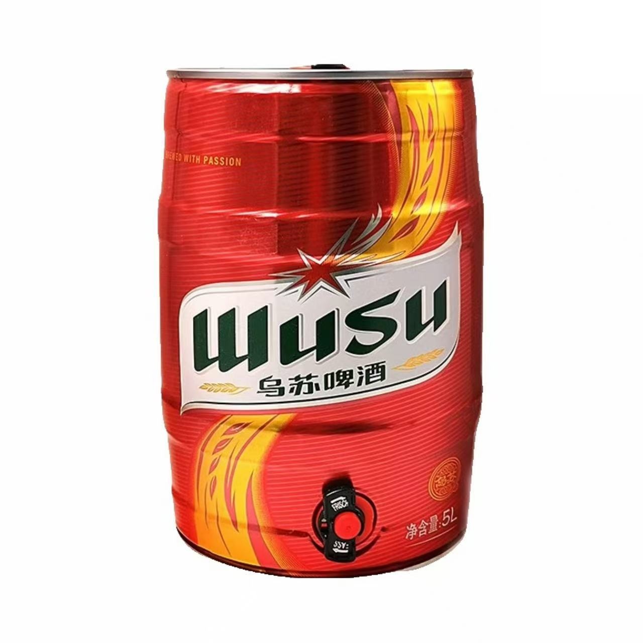 乌苏 红乌苏美式淡拉格啤酒 11.0°P 5L
