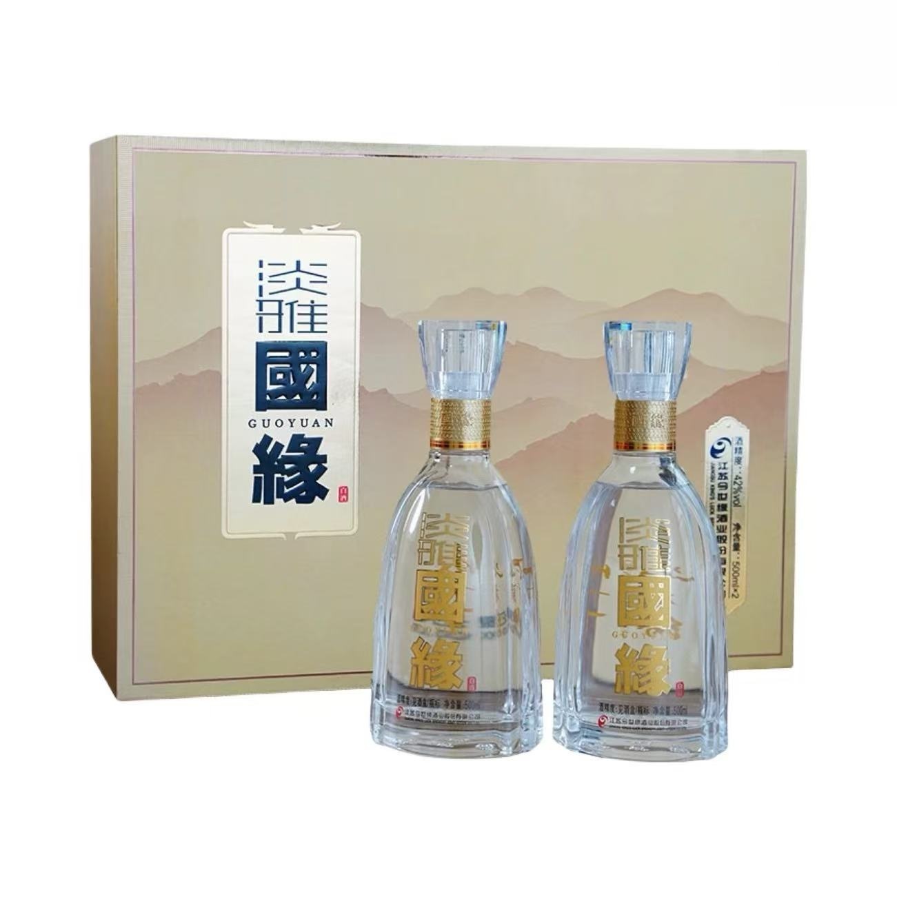 今世缘 淡雅国缘礼盒 42%Vol 500ml 500ml*2礼盒