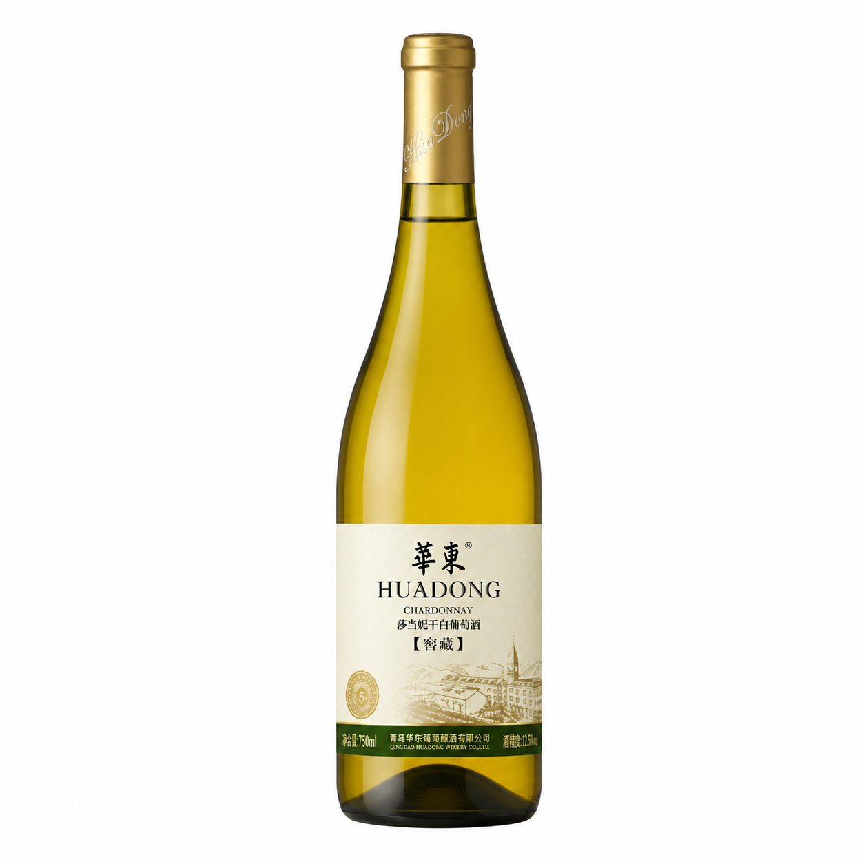 华东 窖藏5莎当妮干白葡萄酒 12.5%vol 750ml