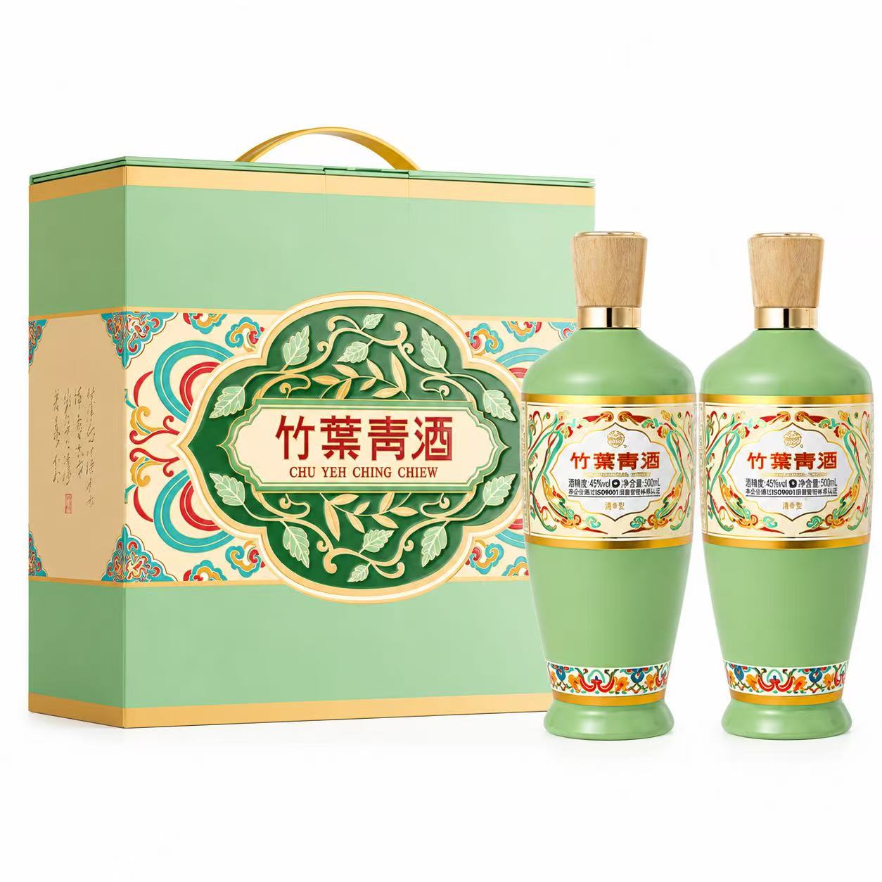 汾酒 荣耀系列 竹叶青 绿瓶礼盒 53%Vol 500ml