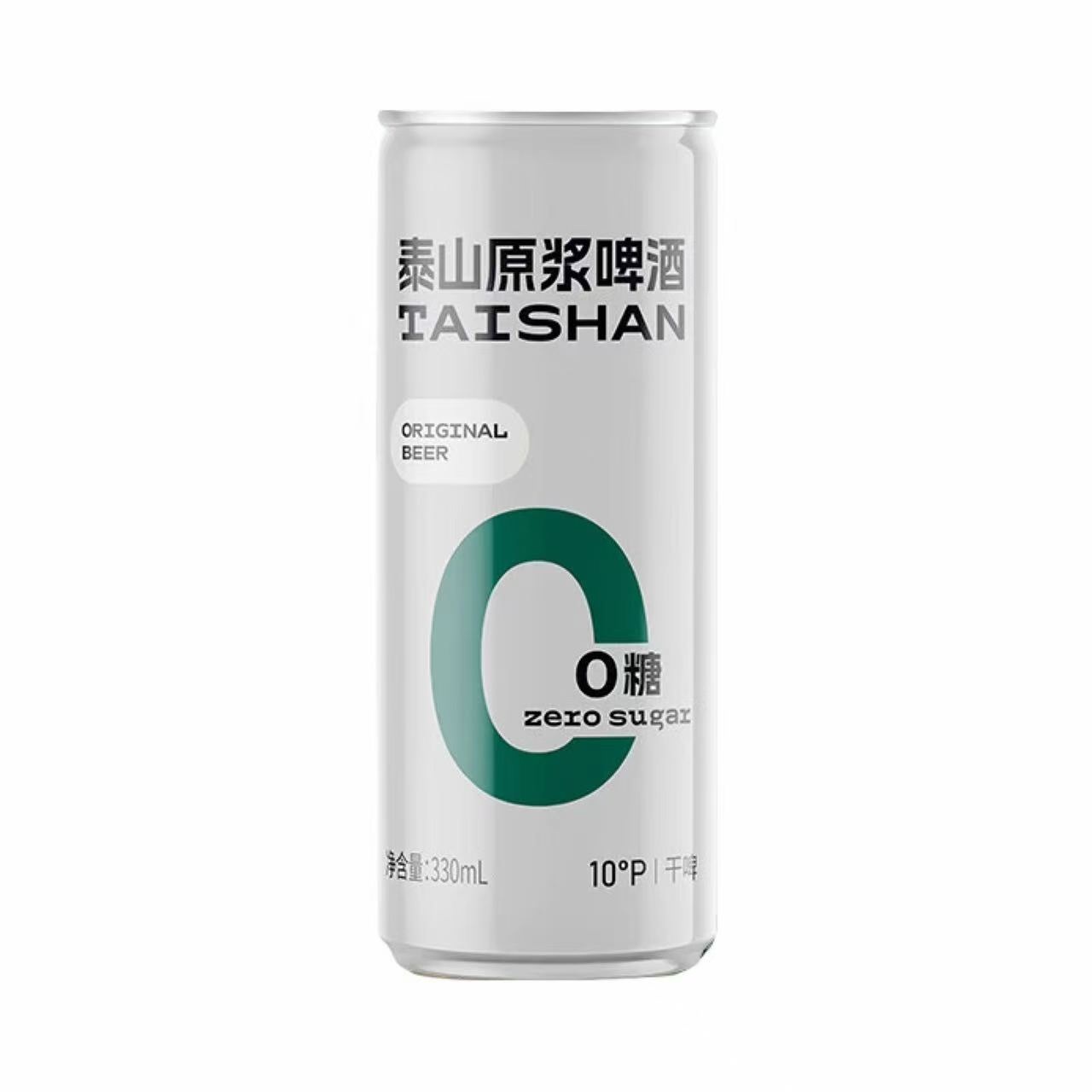 泰山原浆 0糖淡色拉格啤酒 10°P 330ml
