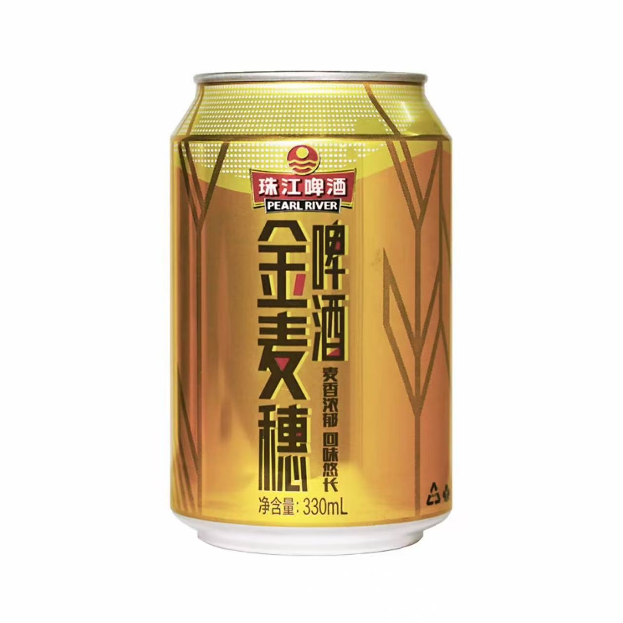 珠江 金麦穗啤酒 10.0°P 330ml