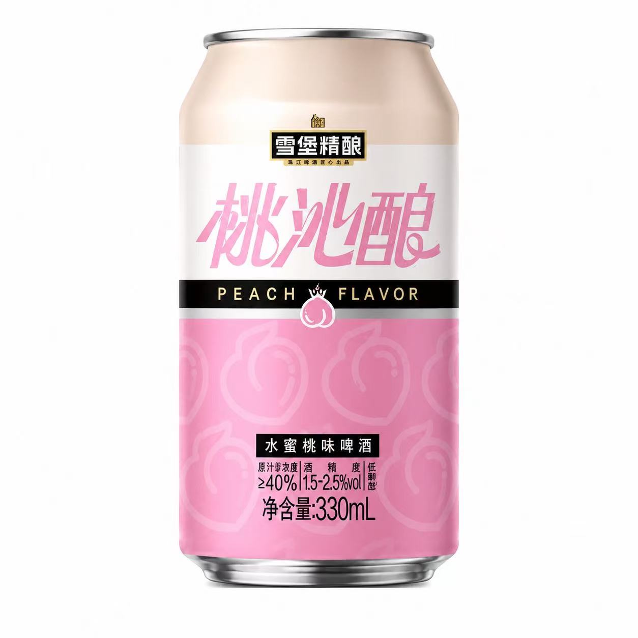 珠江 雪堡精酿桃沁酿水蜜桃味啤酒 13.0°P 330ml