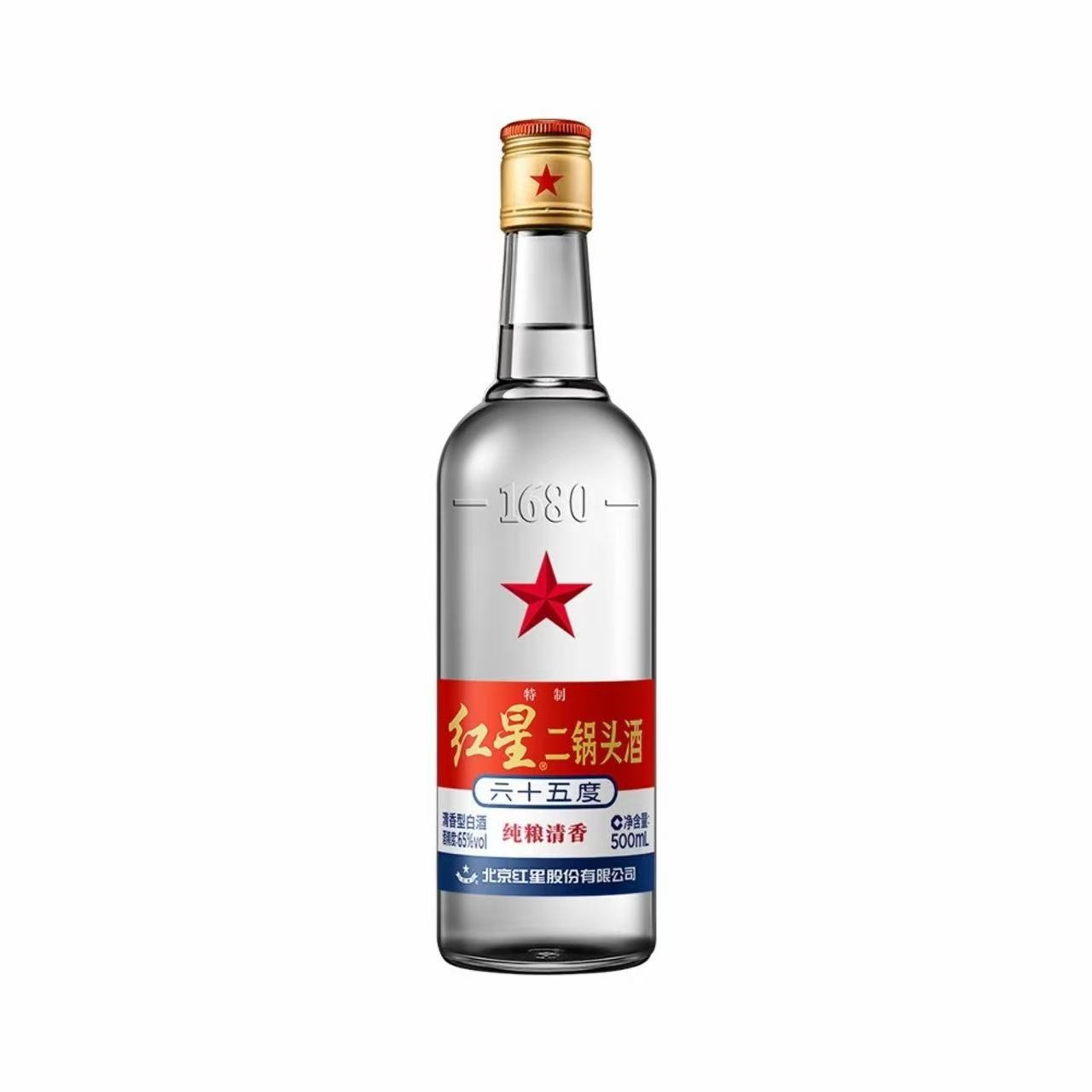 红星二锅头 精制大二白标 56%Vol 500ml