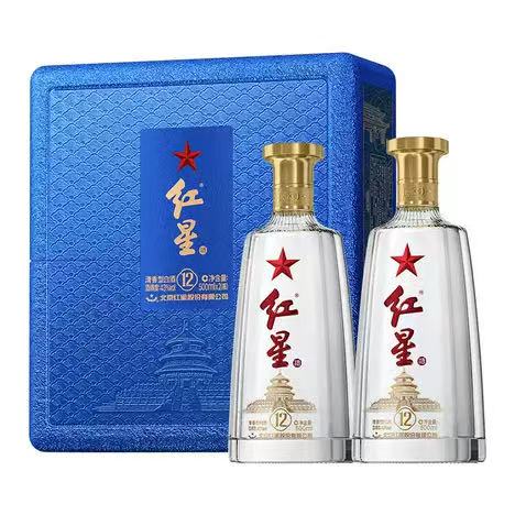 红星二锅头 蓝盒12礼盒 43%Vol 500ml 500ml*2