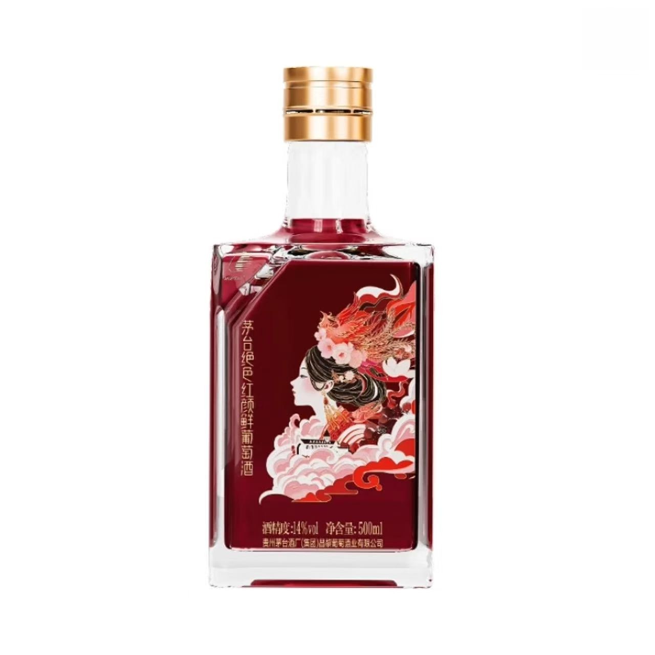 茅台 绝色红颜马瑟兰干红葡萄酒 14%vol 500ml