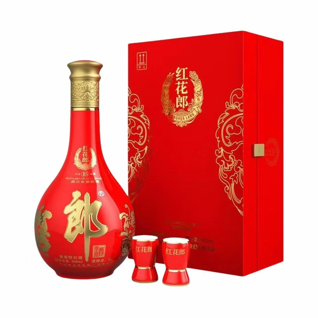 郎酒 红花郎15单支礼盒 53%Vol 500ml