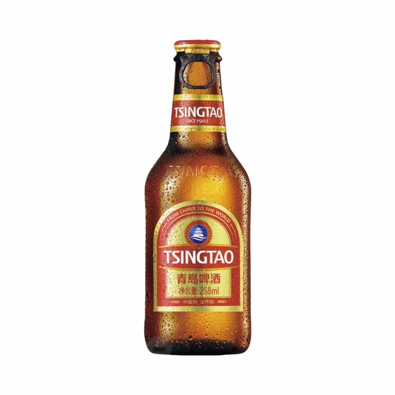 青岛 小棕金拉环小麦啤酒 11.0°P 258ml