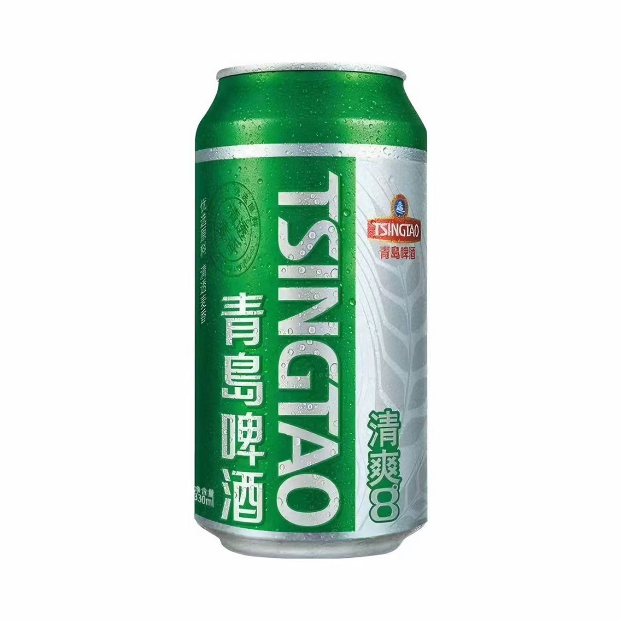 青岛 清爽系列淡色拉格啤酒 8.0°P 330ml 330ml*48