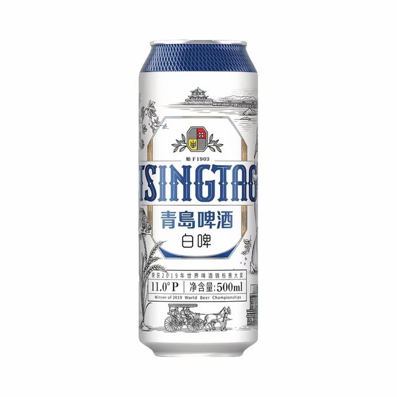 青岛 白啤德式小麦啤酒 11.0°P 500ml 500ml*12