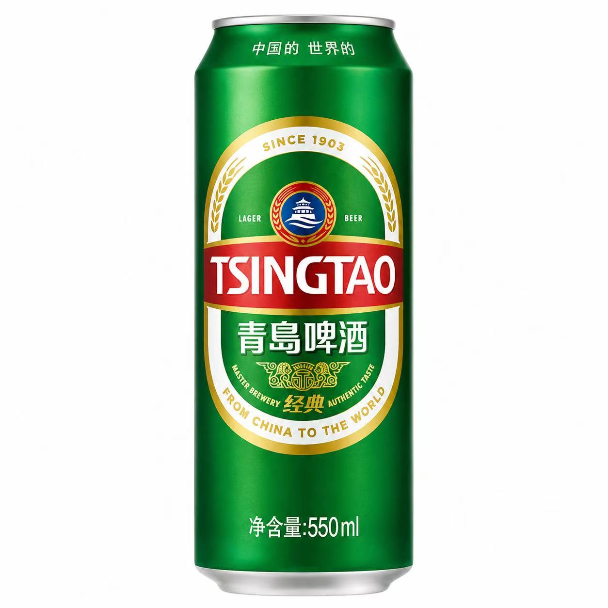 青岛 经典系列淡色拉格啤酒 10.0°P 550ml